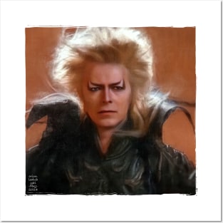 Labyrinth King of Goblins Bronze Painted Portrait Posters and Art